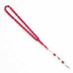 Kırmızı Kehribar Kapsül Kesim Tesbih 8x5mm - Görsel 2