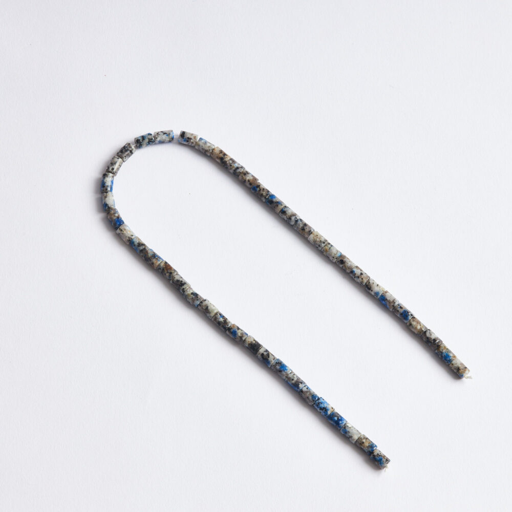 Azurit doğal taş silindir kesim 5x8mm dizi ön görünüm.