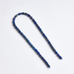 Lapis Lazuli doğal taş kapsül kesim 6x9mm dizi ön görünüm.