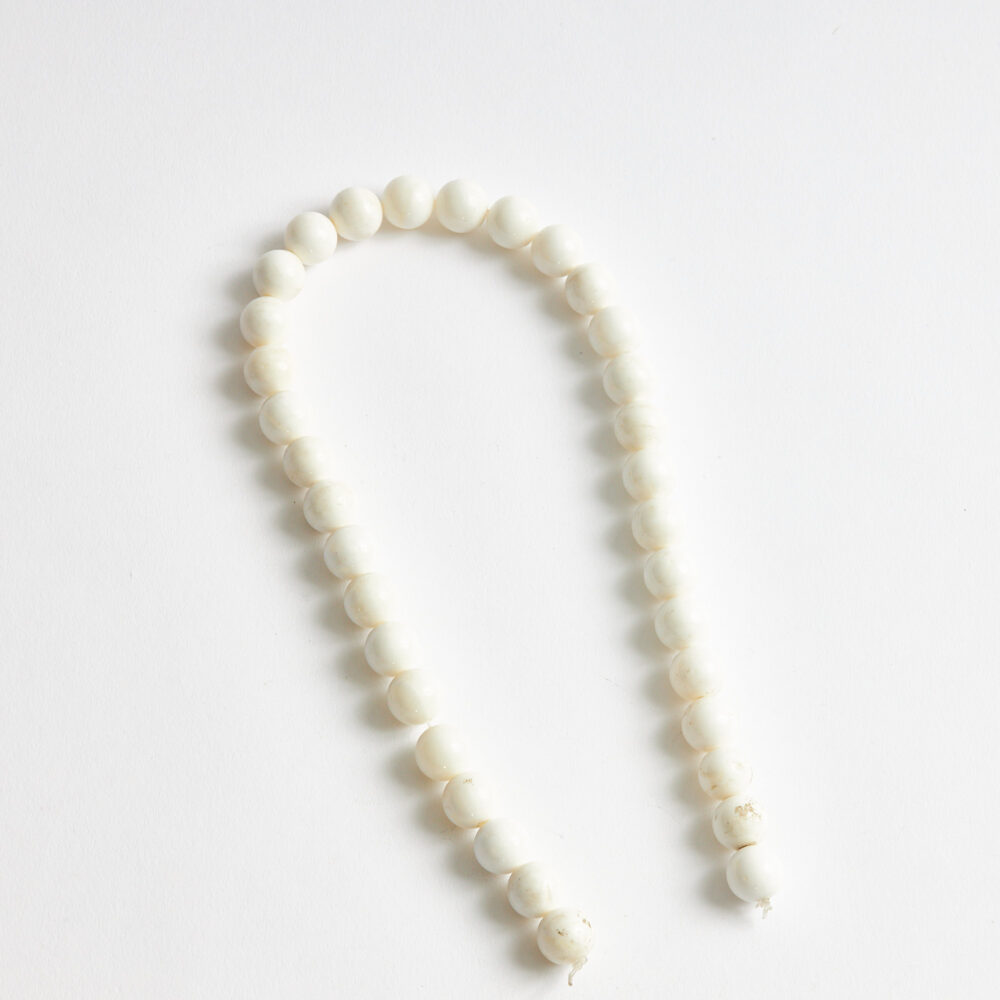 Shell doğal taş küre kesim 12mm dizi ön görünüm.